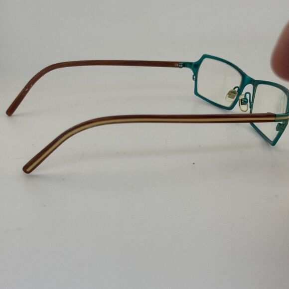 PRODESIGN DENMARK 1166 8531 52-18 Eyeglasses frames Teal brown yellow H14723 - Picture 5 of 8